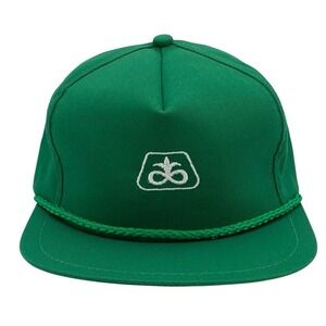 Vintage K-Brand Pioneer‎ Seed Logo Strap Back Hat Green USA Made